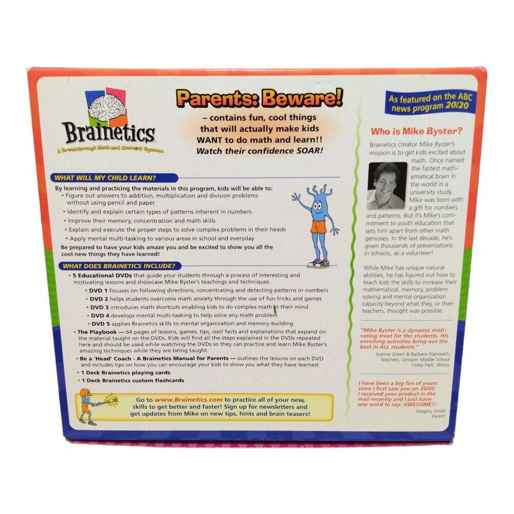 Brainetics Breakthrough Math And Memory System Educational 5 DVD New - Picture 3 of 9